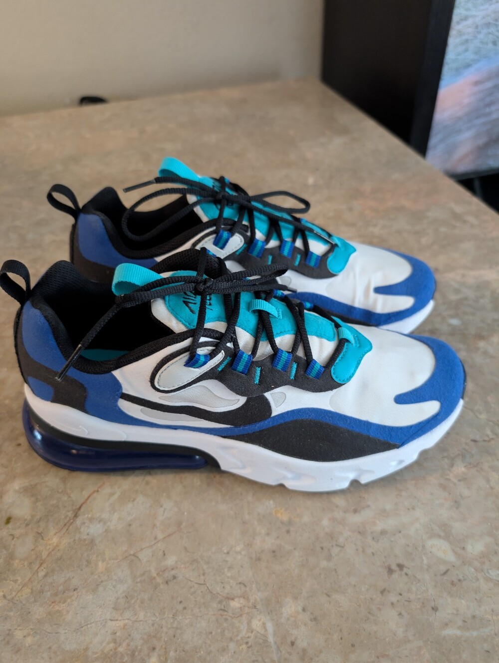 Nike Air Max 270 React GS "Oracle Aqua Blue" (2019)  Running Shoes Youth Size 7Y